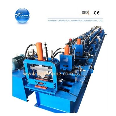 Container Bottom Rail Channel Roll Forming Gutter Machine Corte hidráulico
