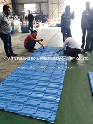 7.0KW Metal Roof Tile Roll Forming Machine Alta Velocidade até 6m de folha longa